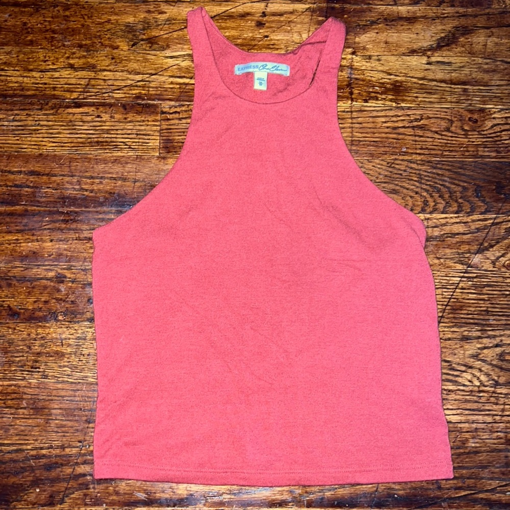 Express Maroon Halter Top